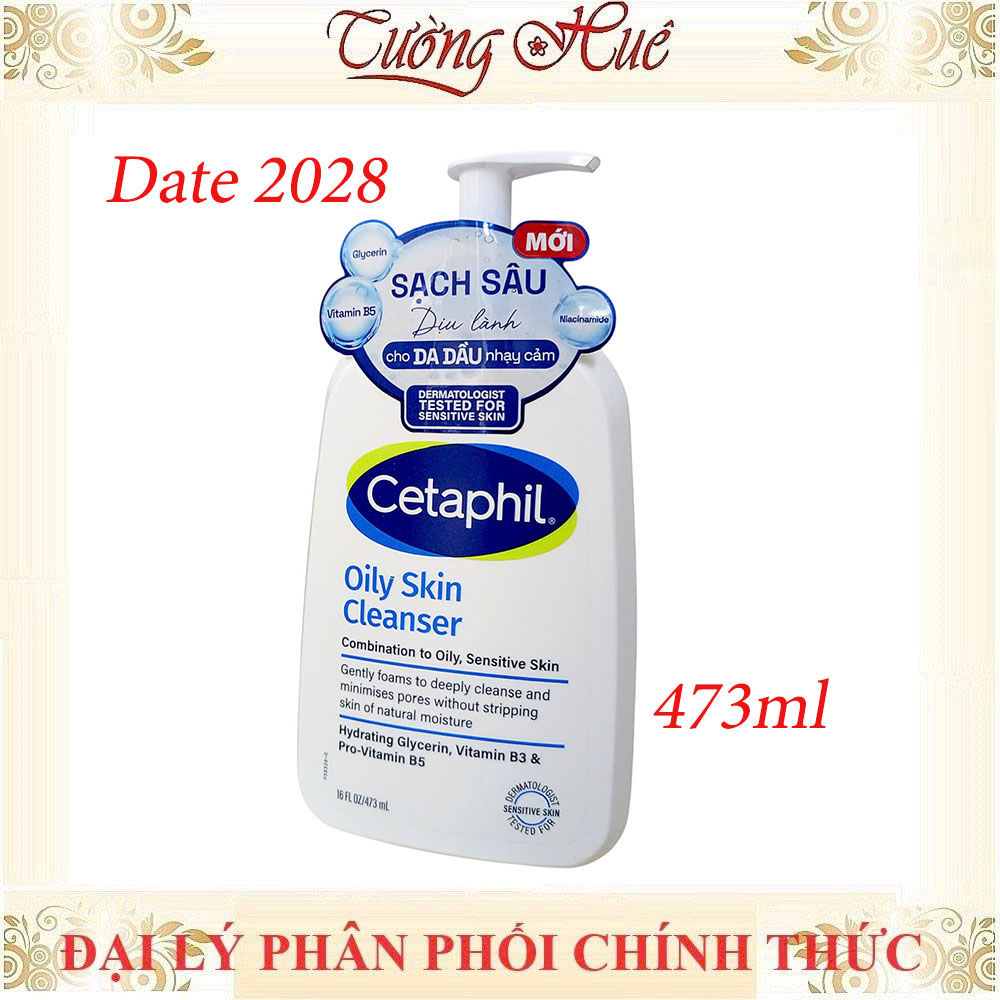 Sữa Rửa Mặt Cetaphil Oily Skin Cleanser Dành Cho Da Dầu và Da Nhạy Cảm 118ml/473ml