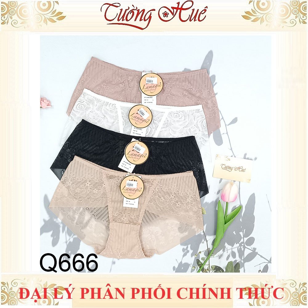 Quần lót nữ Lamagie Q666 Ren Lưới Mềm Lưng Vừa