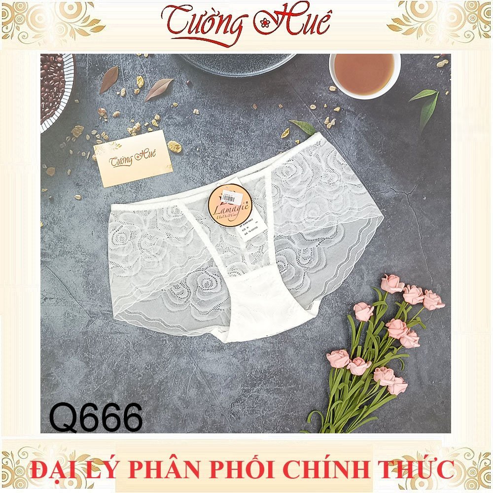 Quần lót nữ Lamagie Q666 Ren Lưới Mềm Lưng Vừa
