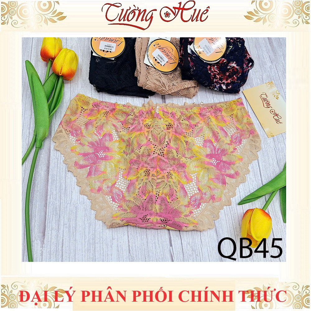 Quần Lót Nữ Lamagie QB45 Ren Cạp Thấp Cách Điệu Phối Nơ