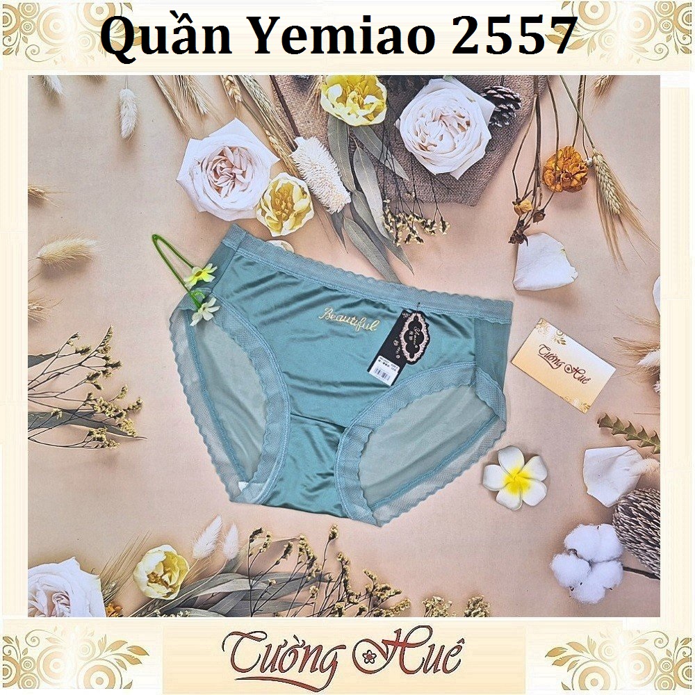 Quần Lót Nữ Ôm Mông Yemiao 2557 Chất lụa Viền Ren.