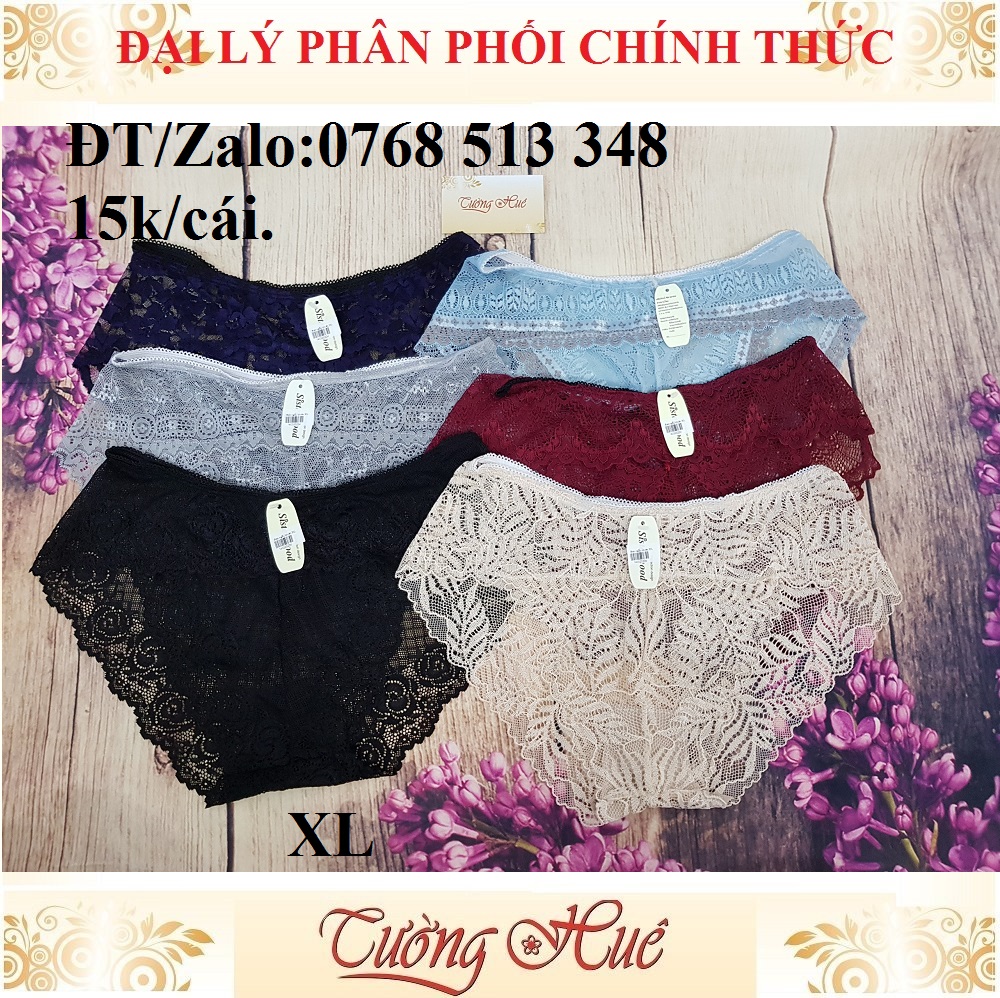 Quần lót nữ ren, màu ngẫu nhiên size XL.
