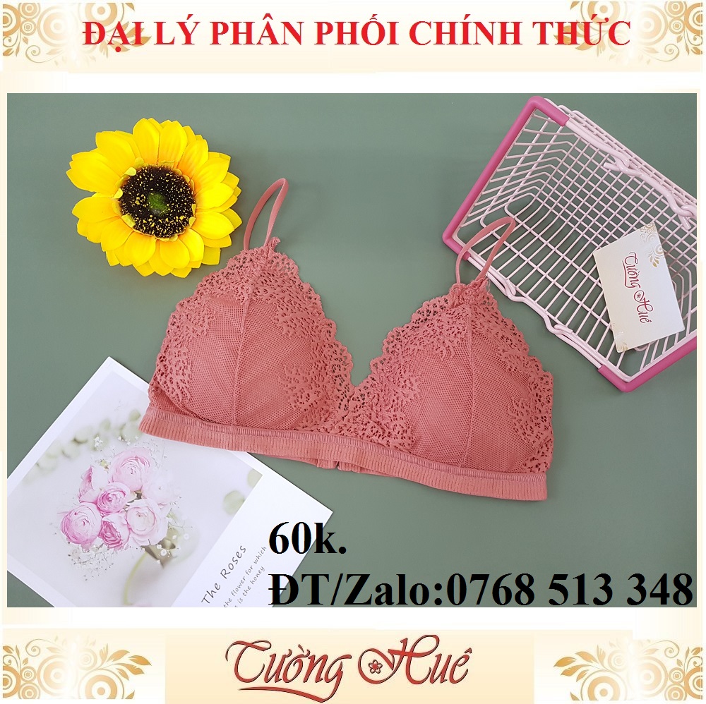 Áo bra 2 dây ren cúp tam giác nhiều màu lựa chọn.