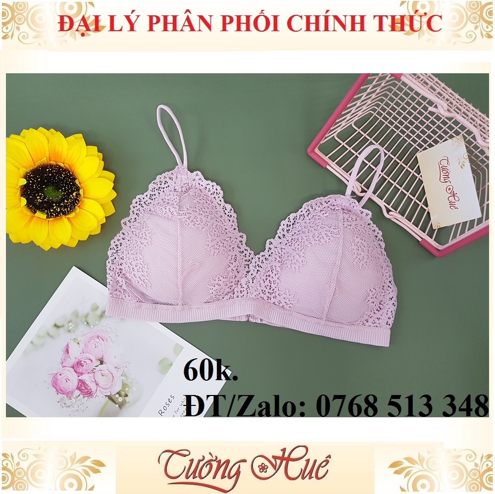 Áo bra 2 dây ren cúp tam giác nhiều màu lựa chọn.