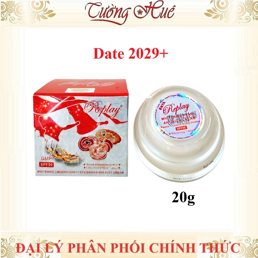 Kem Dưỡng Trắng Da Cao Cấp REPLAY Tinh Chất LINGZHI Và Đông Trùng Hạ Thảo - 20g