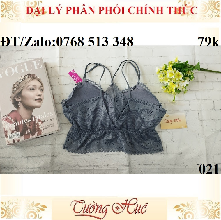 Áo bra 2 dây mảnh ren 021 cúp tam giác cỡ lớn.