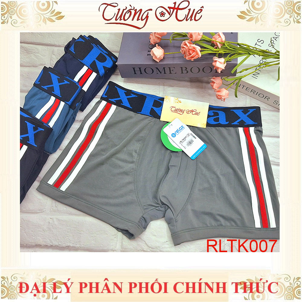 Quần Lót Nam Dạng Đùi Relax RLTK007 Bản Lưng Vừa Trơn Thun Lạnh Co Dãn Sọc Màu
