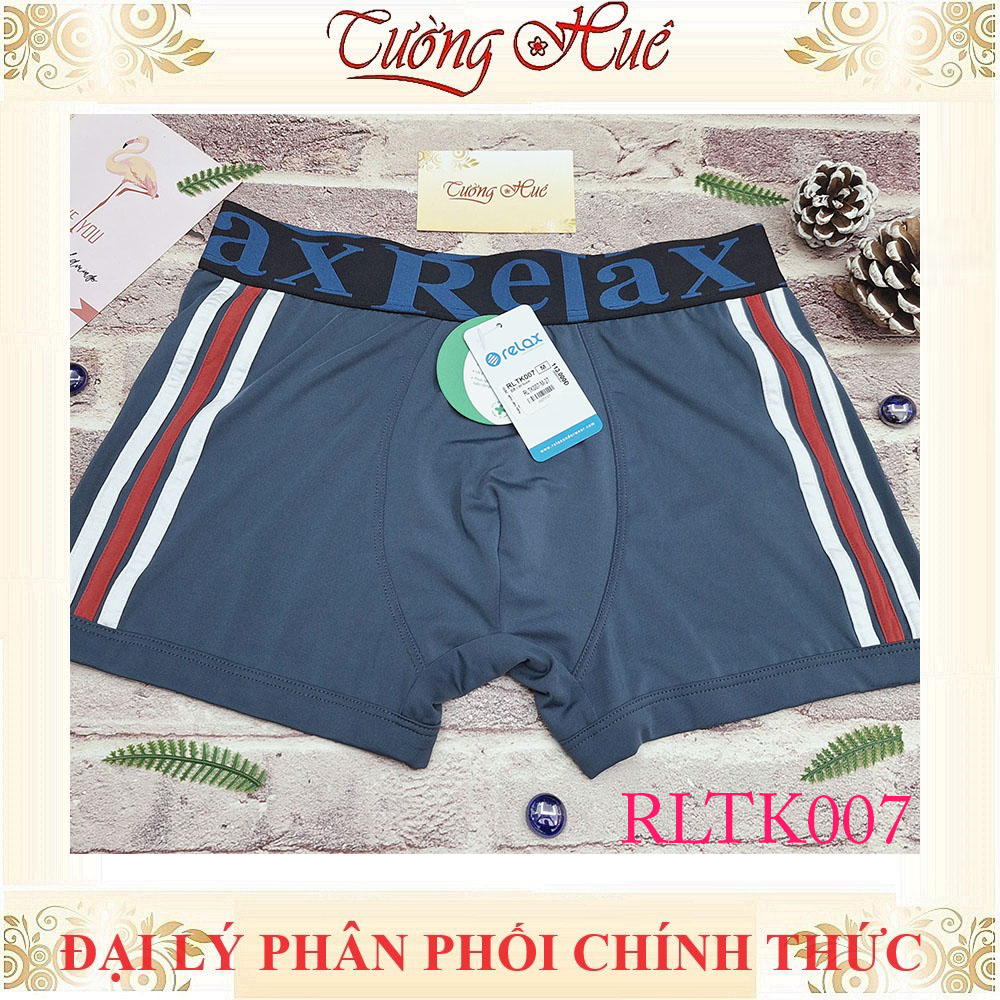 Quần Lót Nam Dạng Đùi Relax RLTK007 Bản Lưng Vừa Trơn Thun Lạnh Co Dãn Sọc Màu
