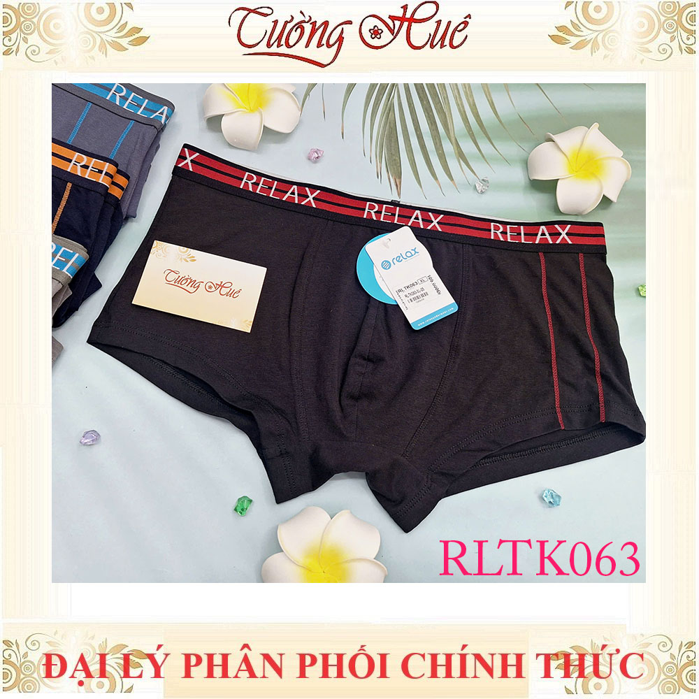 Quần Lót Nam Boxer Relax RLTK063 Cotton USA Thun Thoáng Khí Mềm Mịn Bản Lưng Nhỏ Kẻ Sọc Nam Tính