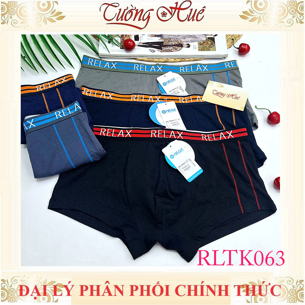 Quần Lót Nam Boxer Relax RLTK063 Cotton USA Thun Thoáng Khí Mềm Mịn Bản Lưng Nhỏ Kẻ Sọc Nam Tính