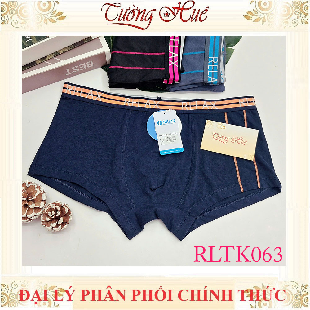 Quần Lót Nam Boxer Relax RLTK063 Cotton USA Thun Thoáng Khí Mềm Mịn Bản Lưng Nhỏ Kẻ Sọc Nam Tính