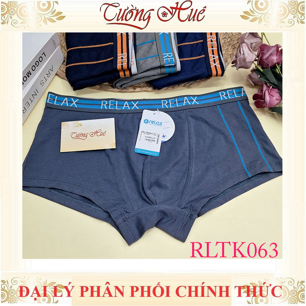 Quần Lót Nam Boxer Relax RLTK063 Cotton USA Thun Thoáng Khí Mềm Mịn Bản Lưng Nhỏ Kẻ Sọc Nam Tính