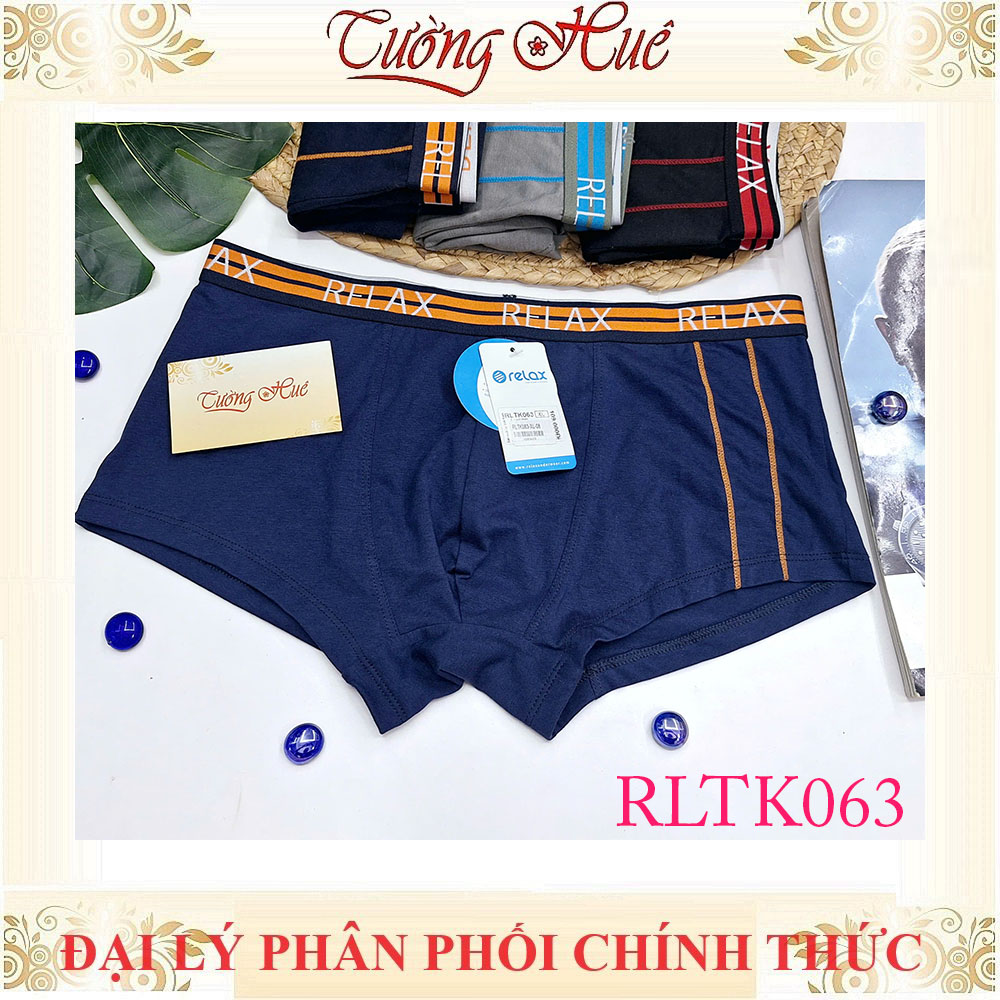 Quần Lót Nam Boxer Relax RLTK063 Cotton USA Thun Thoáng Khí Mềm Mịn Bản Lưng Nhỏ Kẻ Sọc Nam Tính
