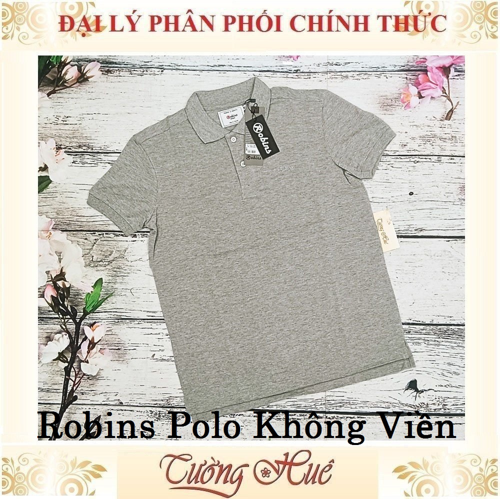 Áo Thun Polo Nam Thái Lan Robins Không Viền Tay Ngắn Thun Co Giãn Thoáng Khí.