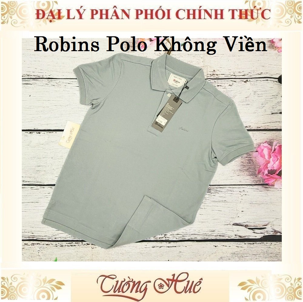 Áo Thun Polo Nam Thái Lan Robins Không Viền Tay Ngắn Thun Co Giãn Thoáng Khí.