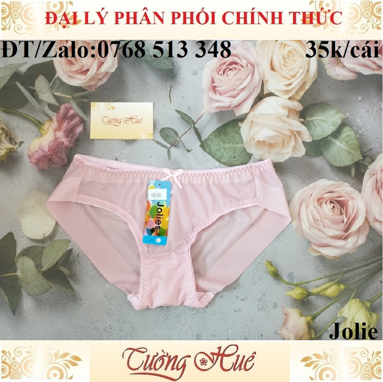 Quần lót nữ Jolies trơn lưng thấp không viền mông.
