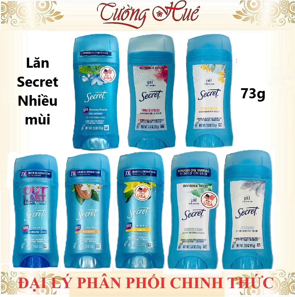Lăn Sáp Khử Mùi Nữ Secret Cây Lớn 45g - 73g (Có lựa mùi)