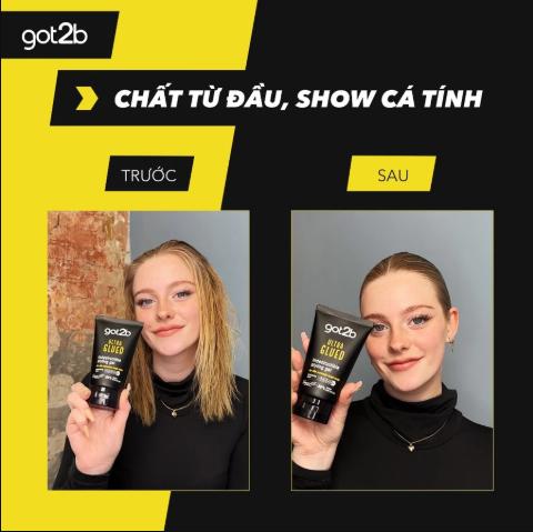Gel Vuốt Tạo Kiểu Tóc Got2b Ultra Glued Siêu Cứng - 150ml (Đen)