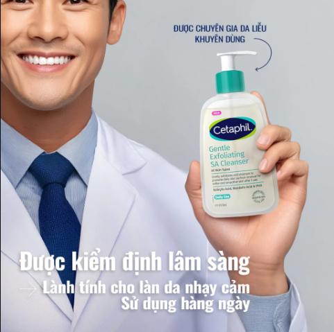 Gel Rửa Mặt Cetaphil Gentle Exfoliating SA Cleanser Cho Da Thiên Dầu, Dễ Mụn, Nhạy Cảm - 236ml