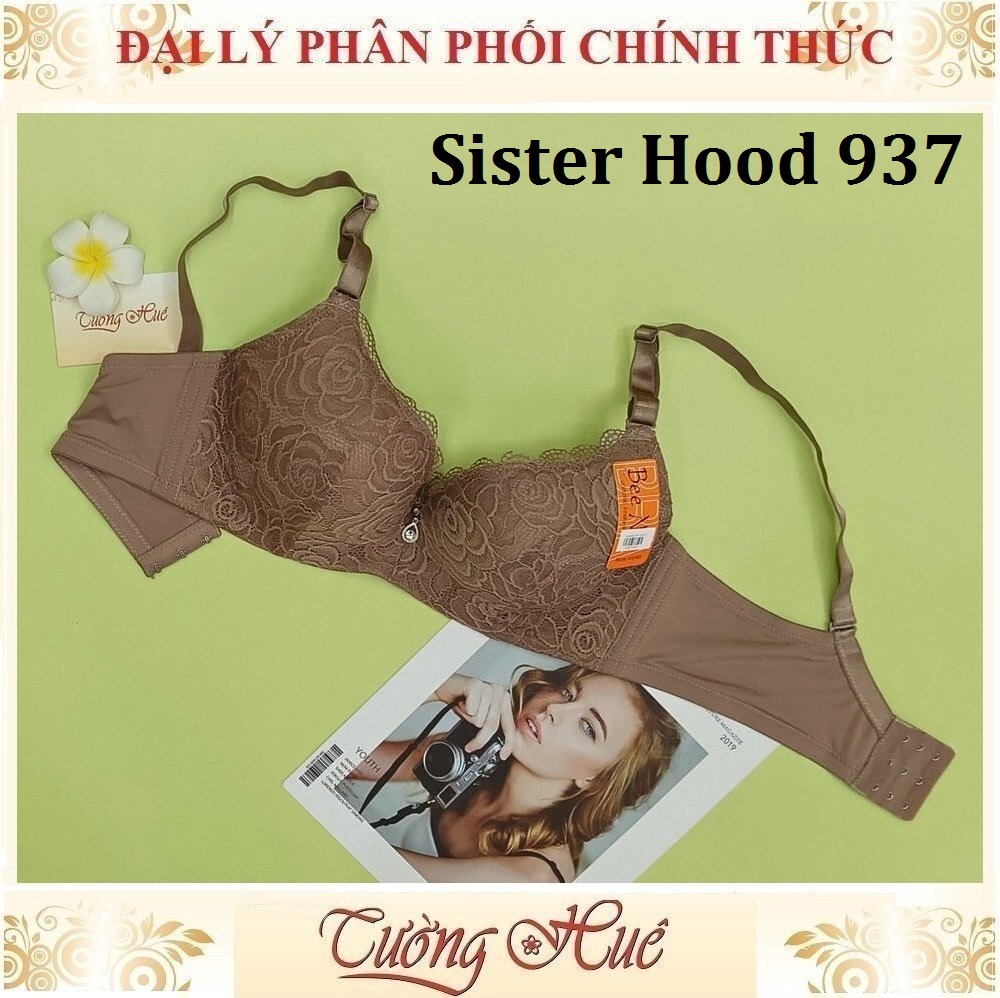 Áo lót nữ Thái Lan Sister Hood 937 Mút Mỏng Có Gọng Lưng Bảng To 3 Móc Cài.