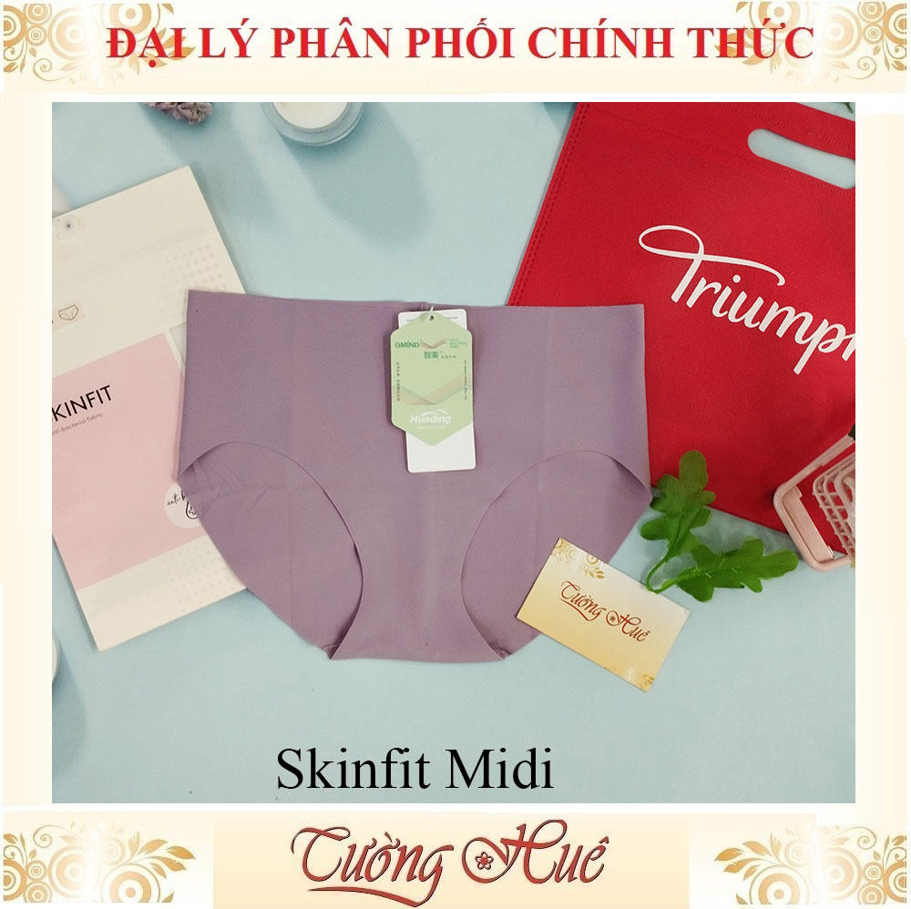 Quần lót nữ Triumph Skinfit Midi su trơn lưng vừa.