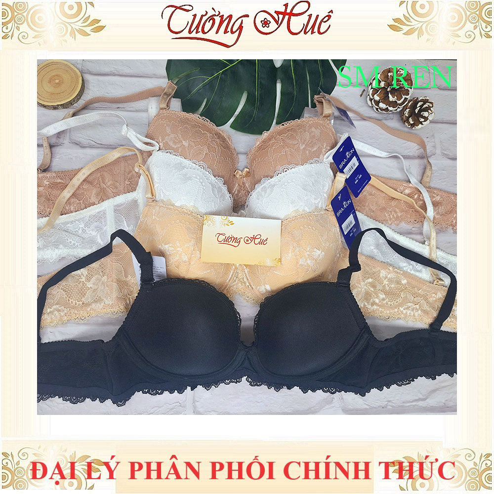 Áo Lót Nữ Bra Aeon Ren Có Gọng Mút Siêu Mỏng Bản Lưng Vừa 3 Móc Cài