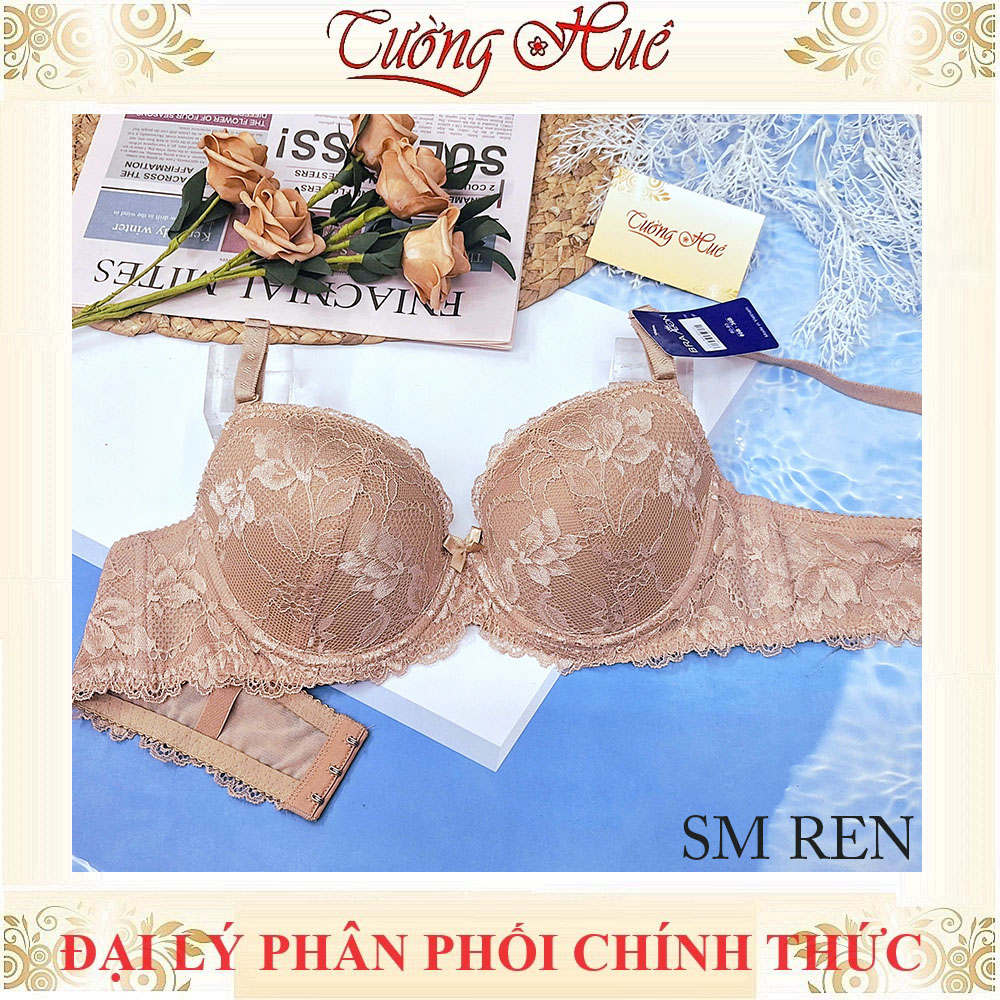 Áo Lót Nữ Bra Aeon Ren Có Gọng Mút Siêu Mỏng Bản Lưng Vừa 3 Móc Cài