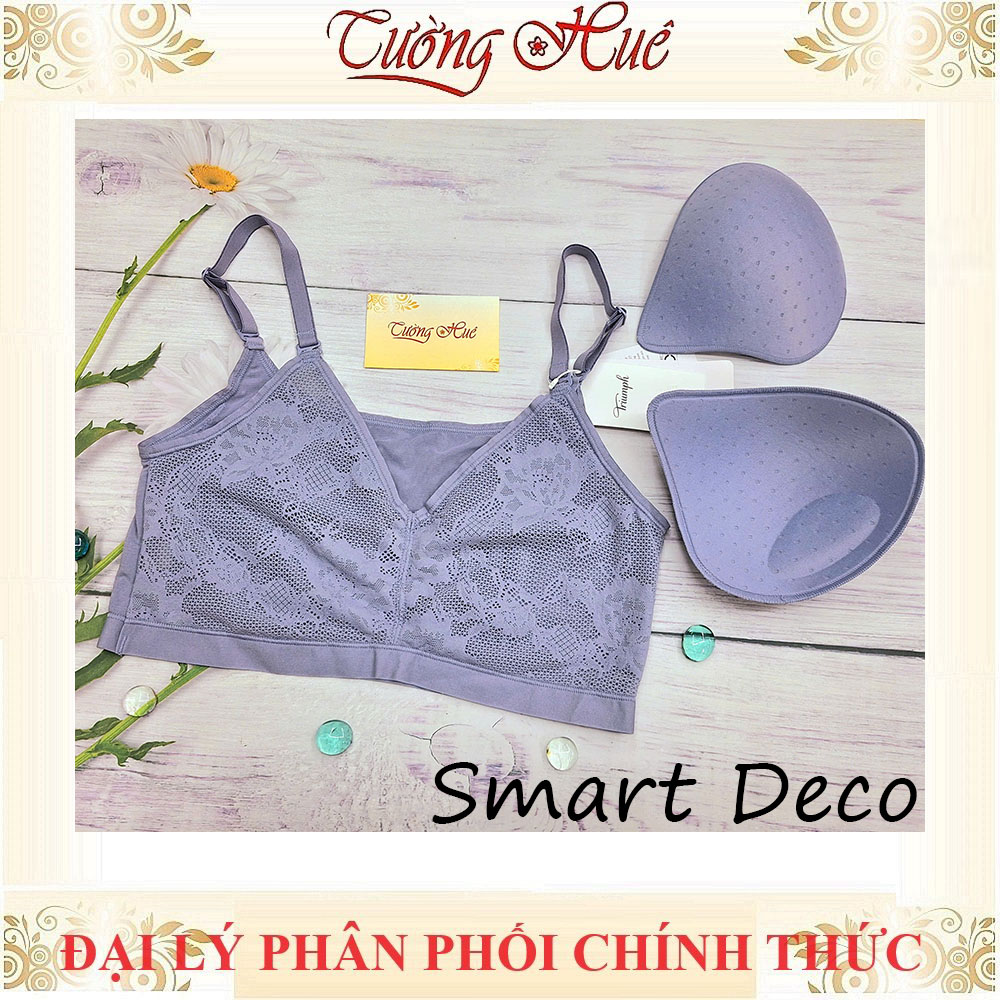 Áo Bra Nữ Triumph Smart Deco P-R Không Gọng Mút Mỏng 2 Kiểu Mặc.