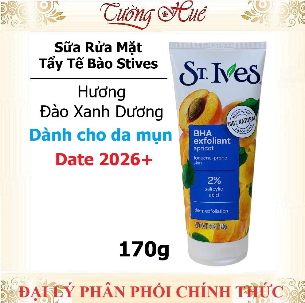 Sữa Rửa Mặt Tẩy Tế Bào Da Chết St.Ives Mỹ Nhiều Mùi Lựa Chọn - 170g