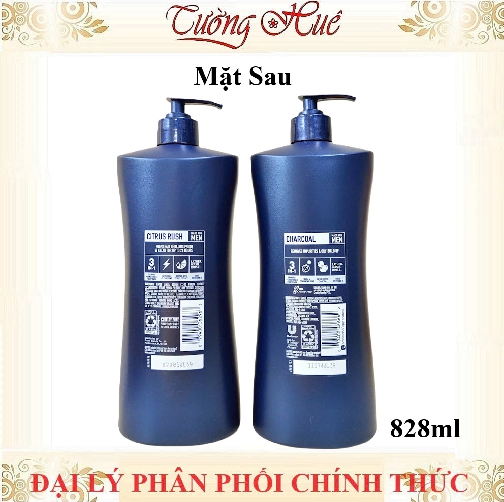 Tắm Gội Xả Cho Nam Suave Men 3in1 Nhiều Mùi Hương Lựa Chọn - 828ml