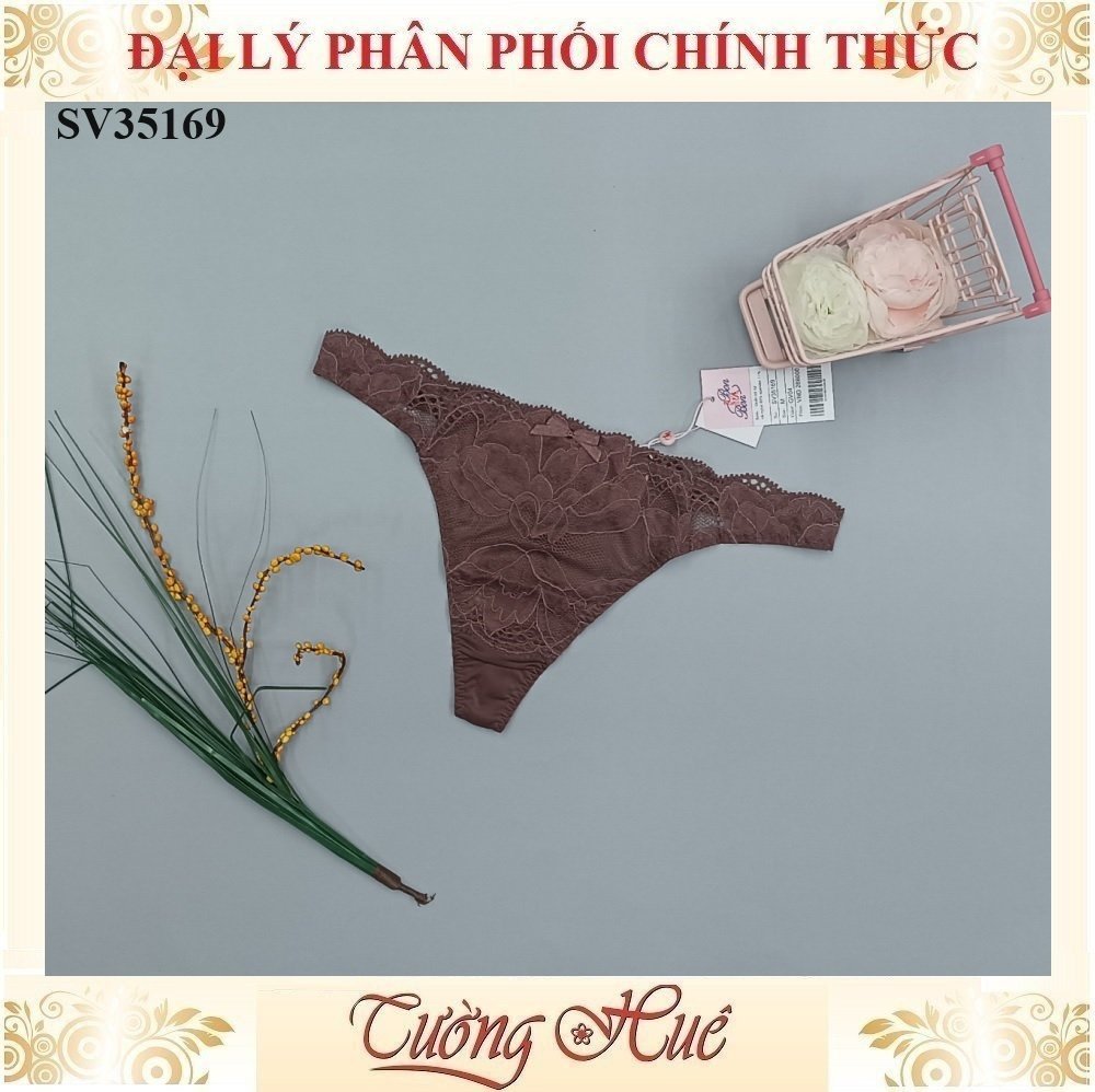 Quần Lót Nữ Bon Bon SV35169 Lưng Cao Lọt Khe Phối Ren.