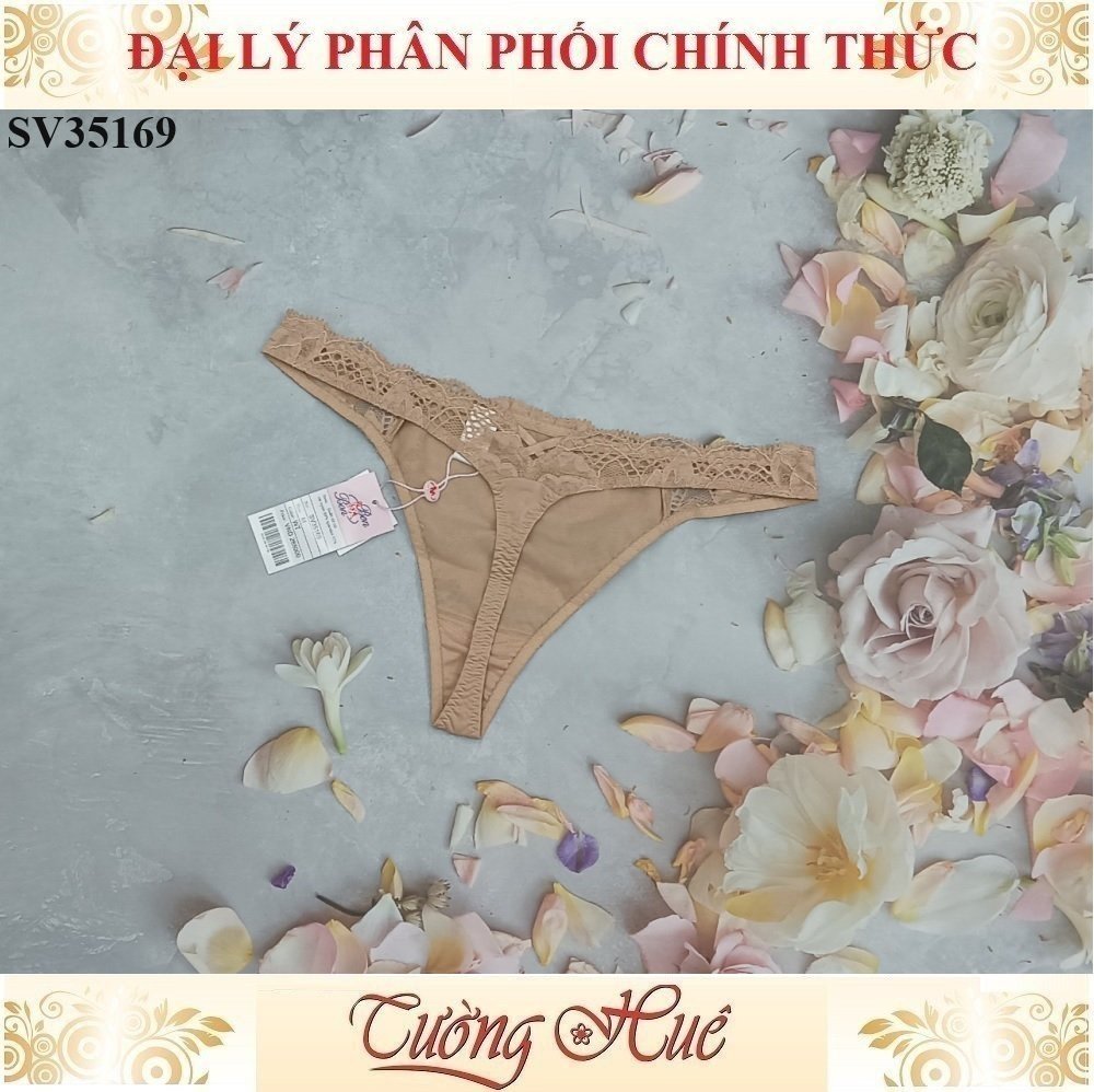 Quần Lót Nữ Bon Bon SV35169 Lưng Cao Lọt Khe Phối Ren.