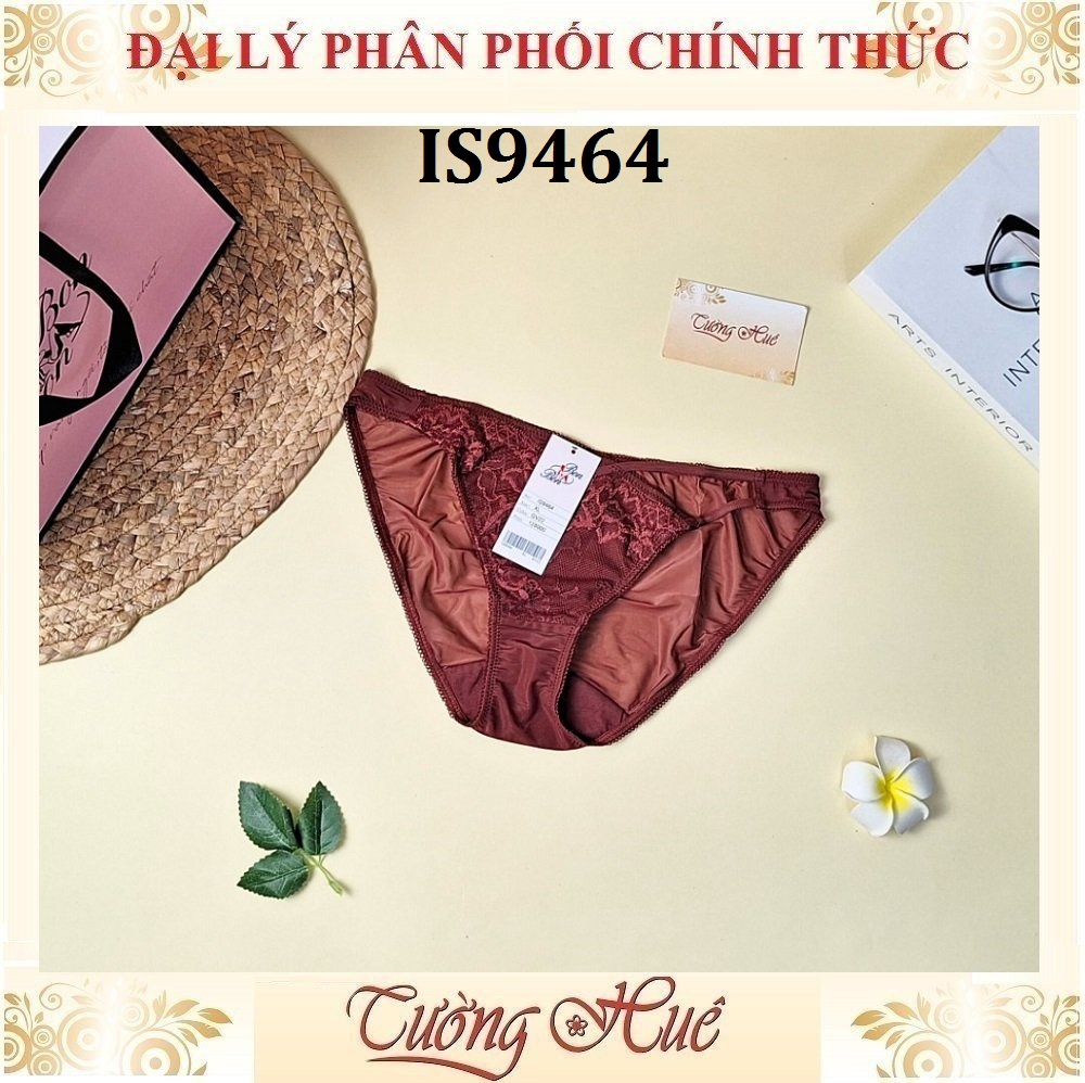 (Form nhỏ khách tăng 1 size) Quần lót nữ Bon Bon IS9464 Lưng Vừa Ren Phối Lưới Xuyên Thấu.