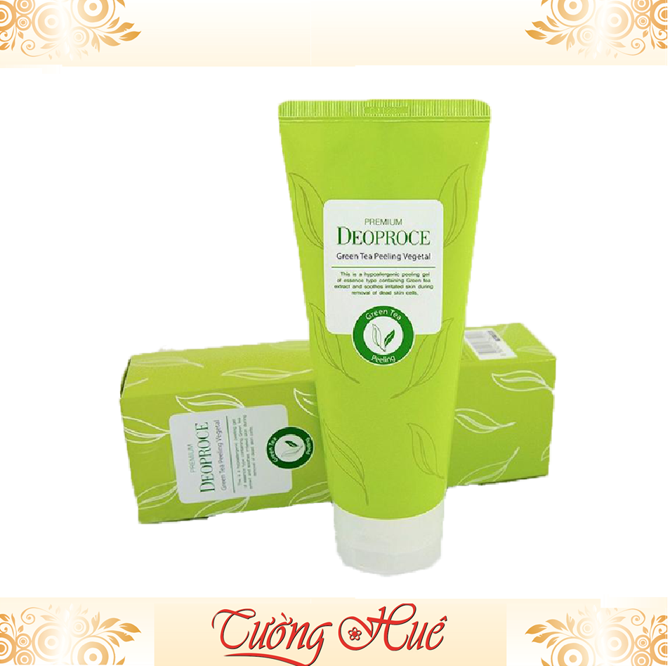 Kem Tẩy Da Chết Chiết Xuất Trà Xanh DEOPROCE Green Tea Peeling Vegetal - 170g.