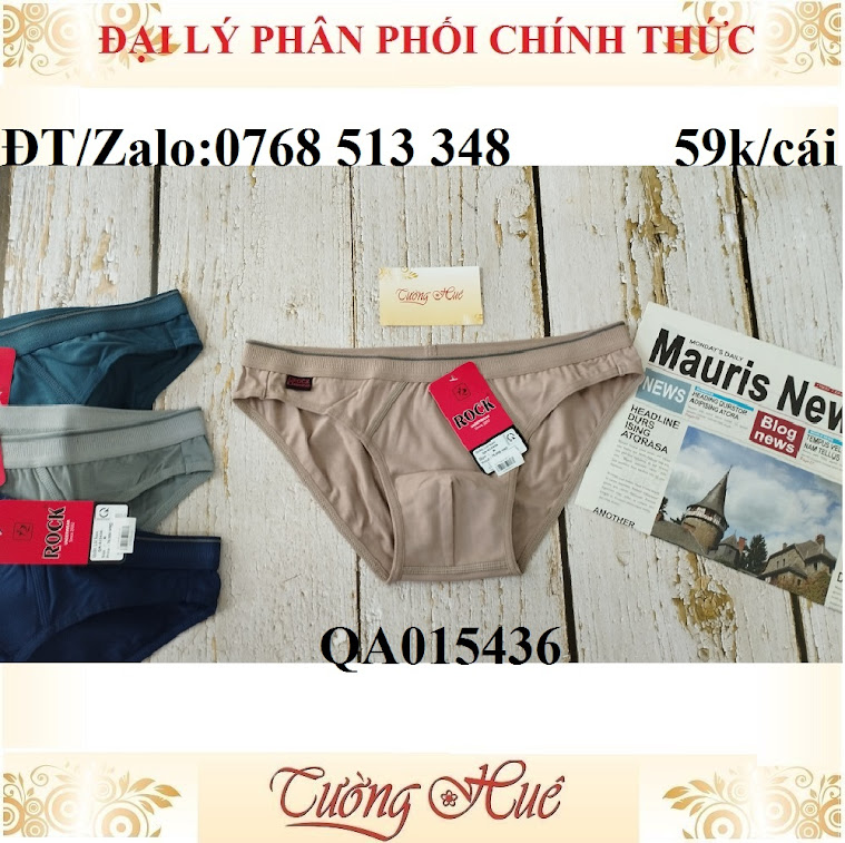 Quần lót nam Rock QA 015436 thun trơn co giản.