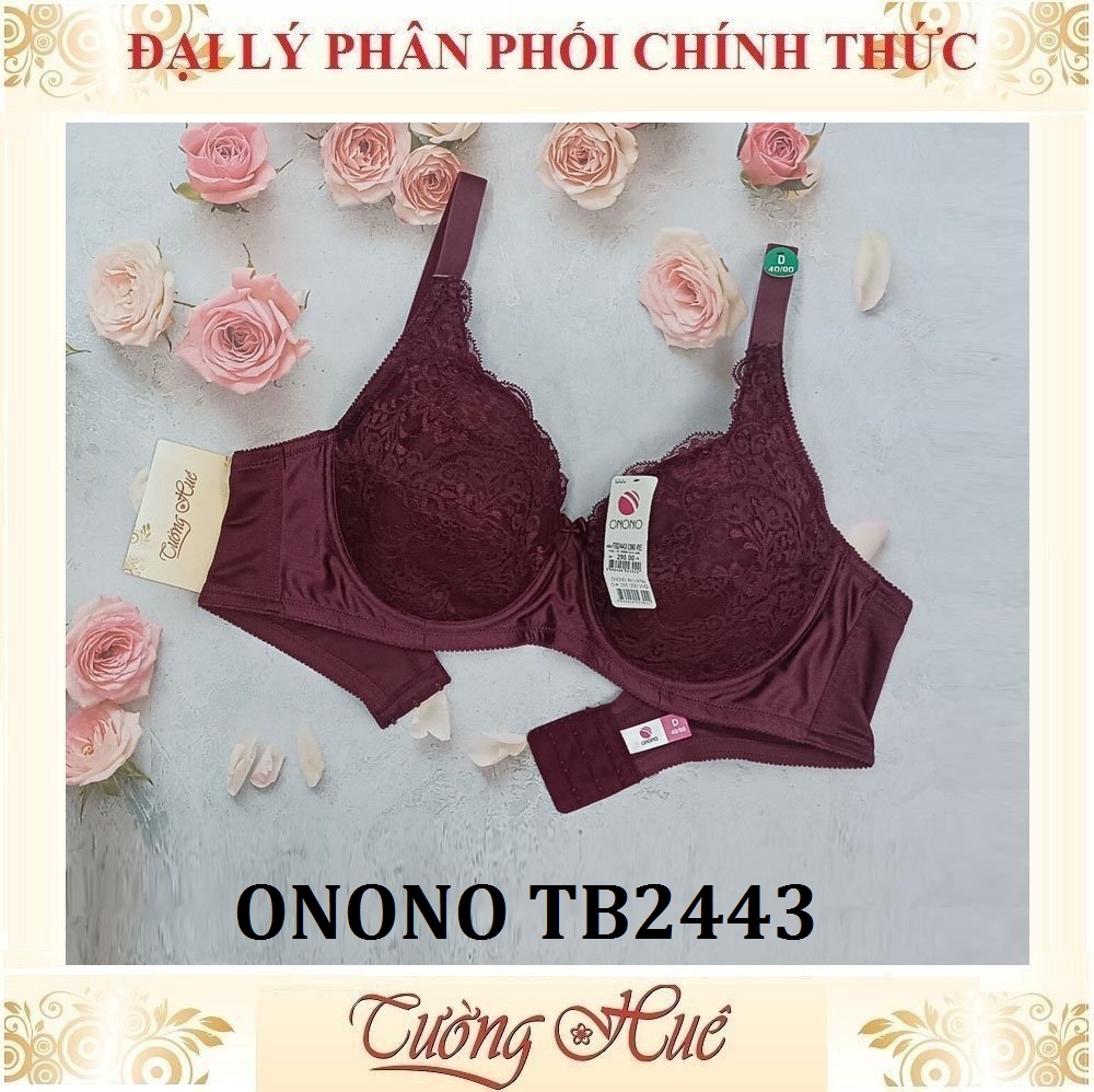 Áo Lót Nữ Thái Lan ONONO TB2443 Có Gọng Mút Mỏng Ren Lưng Lưới Bảng To