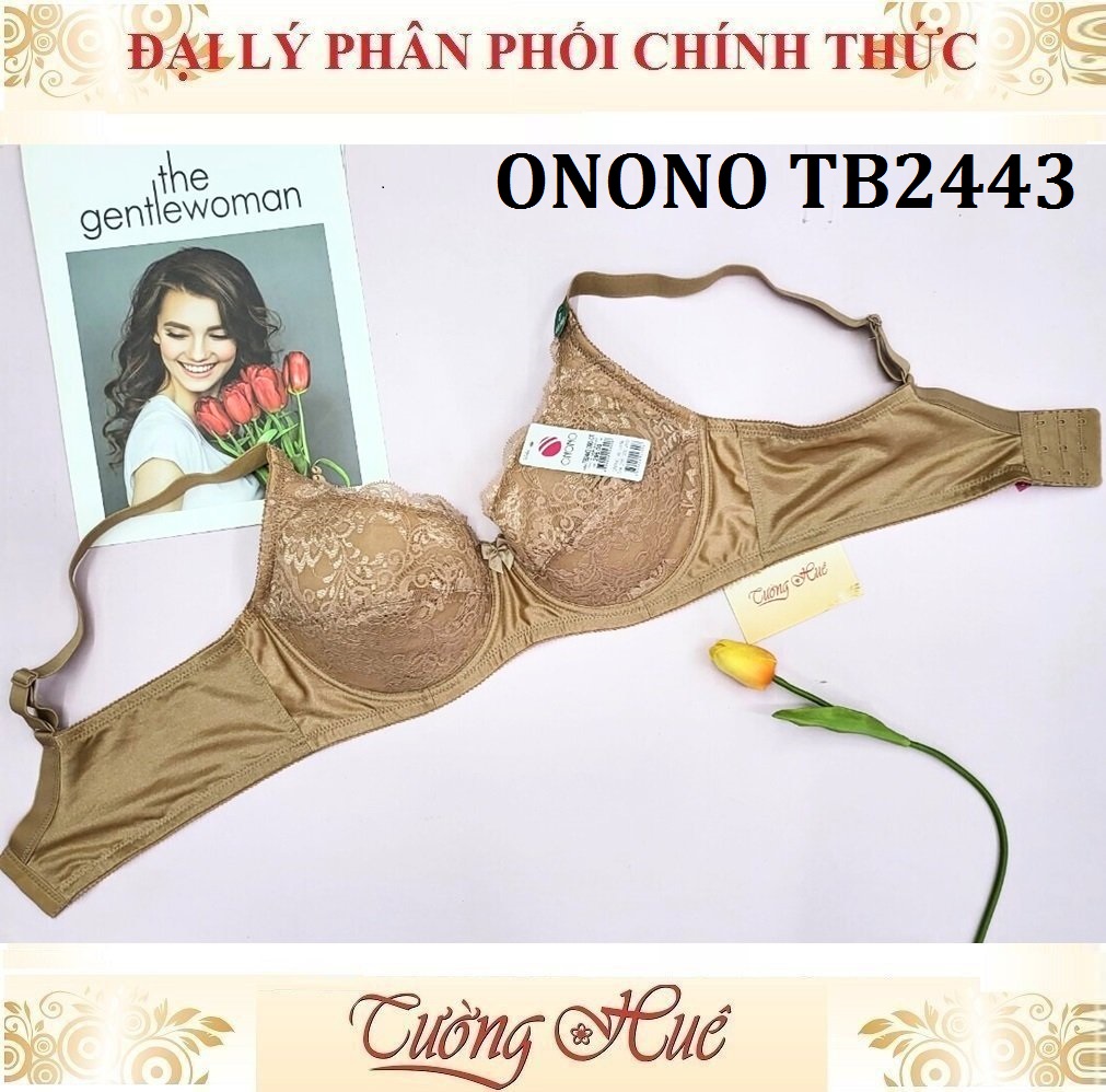 Áo Lót Nữ Thái Lan ONONO TB2443 Có Gọng Mút Mỏng Ren Lưng Lưới Bảng To