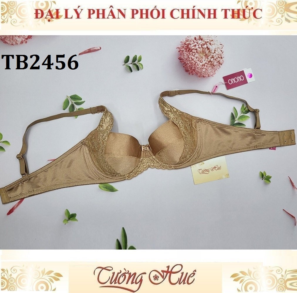 Áo Lót Nữ Thái Lan ONONO TB2456 / TB2452 Có Gọng Mút Mỏng Trơn Phối Ren 2 Móc Cài.