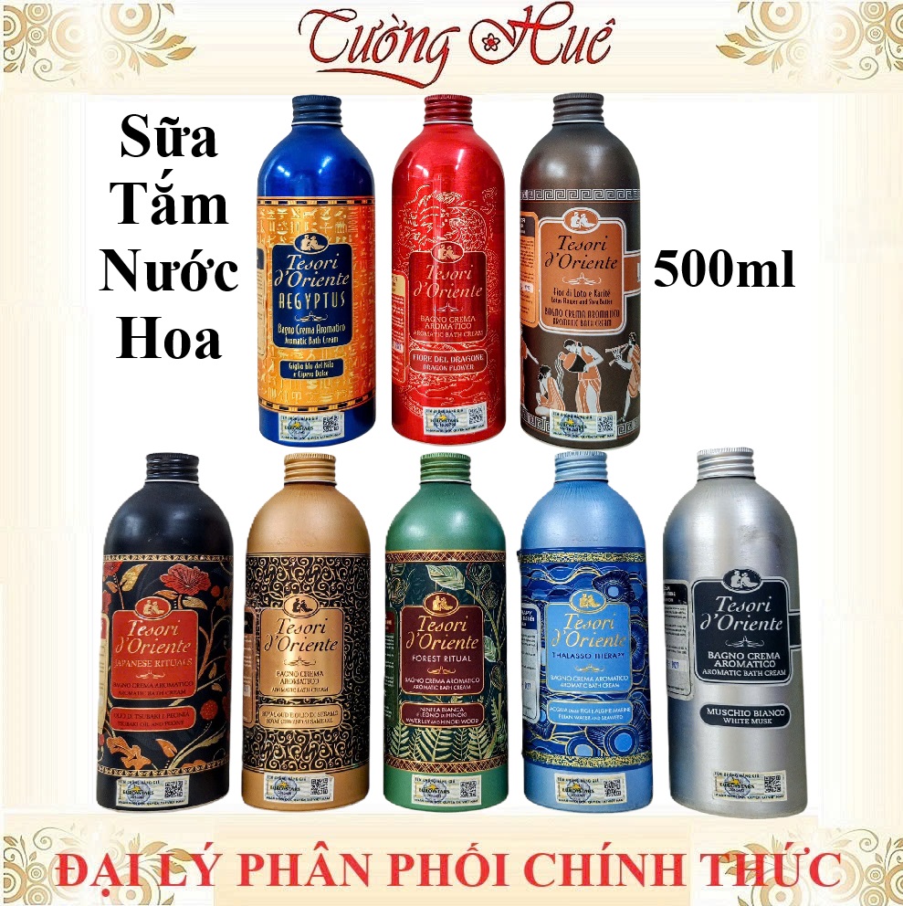 Sữa Tắm Nước Hoa Tesori d'Oriente Aromatic Bath Cream - 500ml (Có Lựa Mùi)