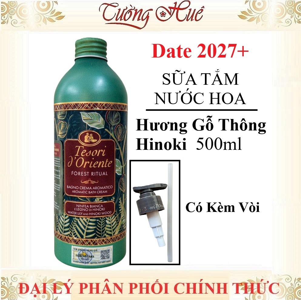 Sữa Tắm Nước Hoa Tesori d'Oriente Aromatic Bath Cream - 500ml (Có Lựa Mùi)