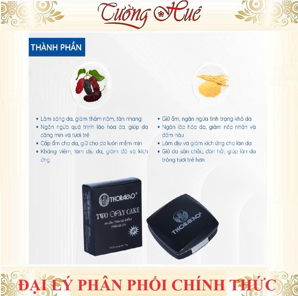 Phấn Trang Điểm Trắng Da Thorakao Two Way Cake 9g - Nhiều Màu Lựa Chọn