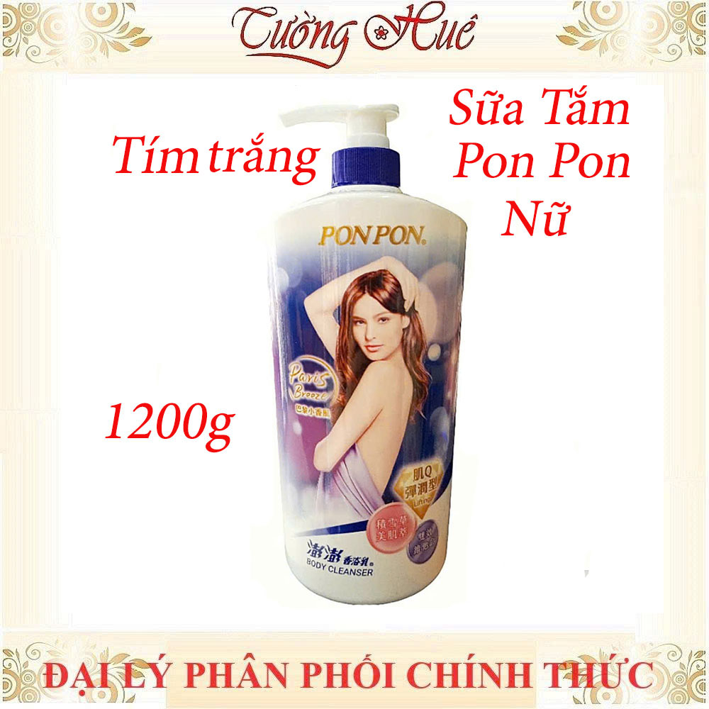 Sữa Tắm Nữ Pon Pon Đài Loan Nhiều Mùi - 1200g