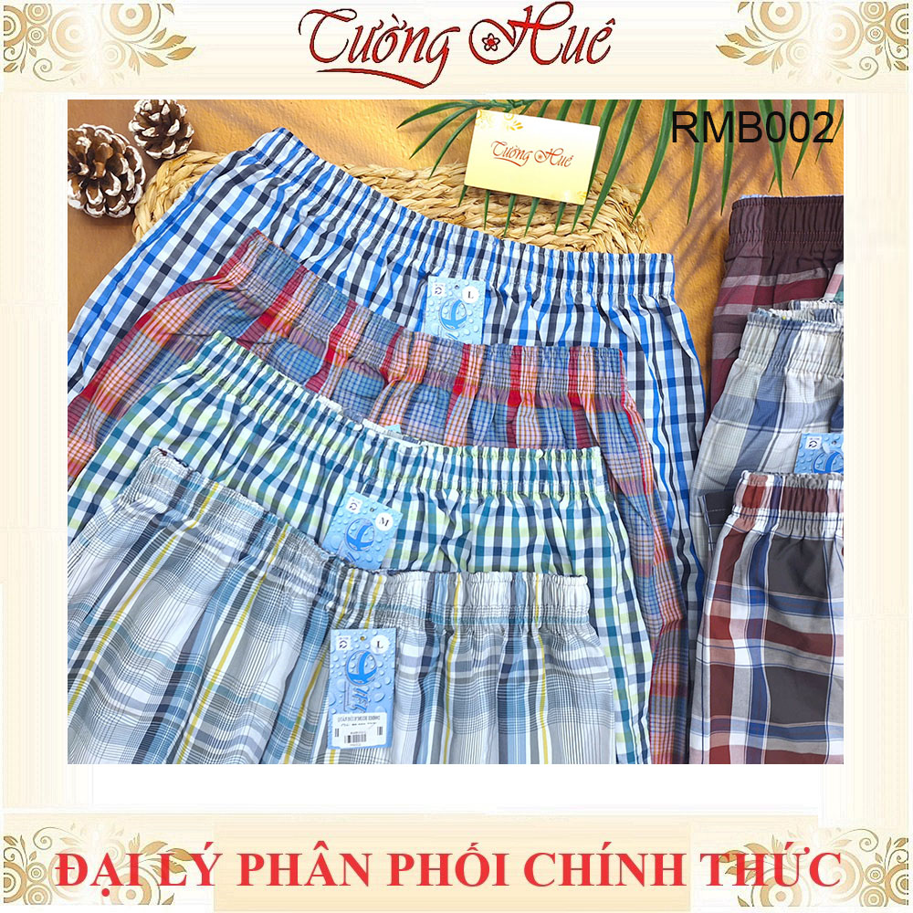 Quần Đùi Nam Mặc Nhà R'Mode RMB002 Họa Tiết Kẻ Sọc Ngẫu Nhiên