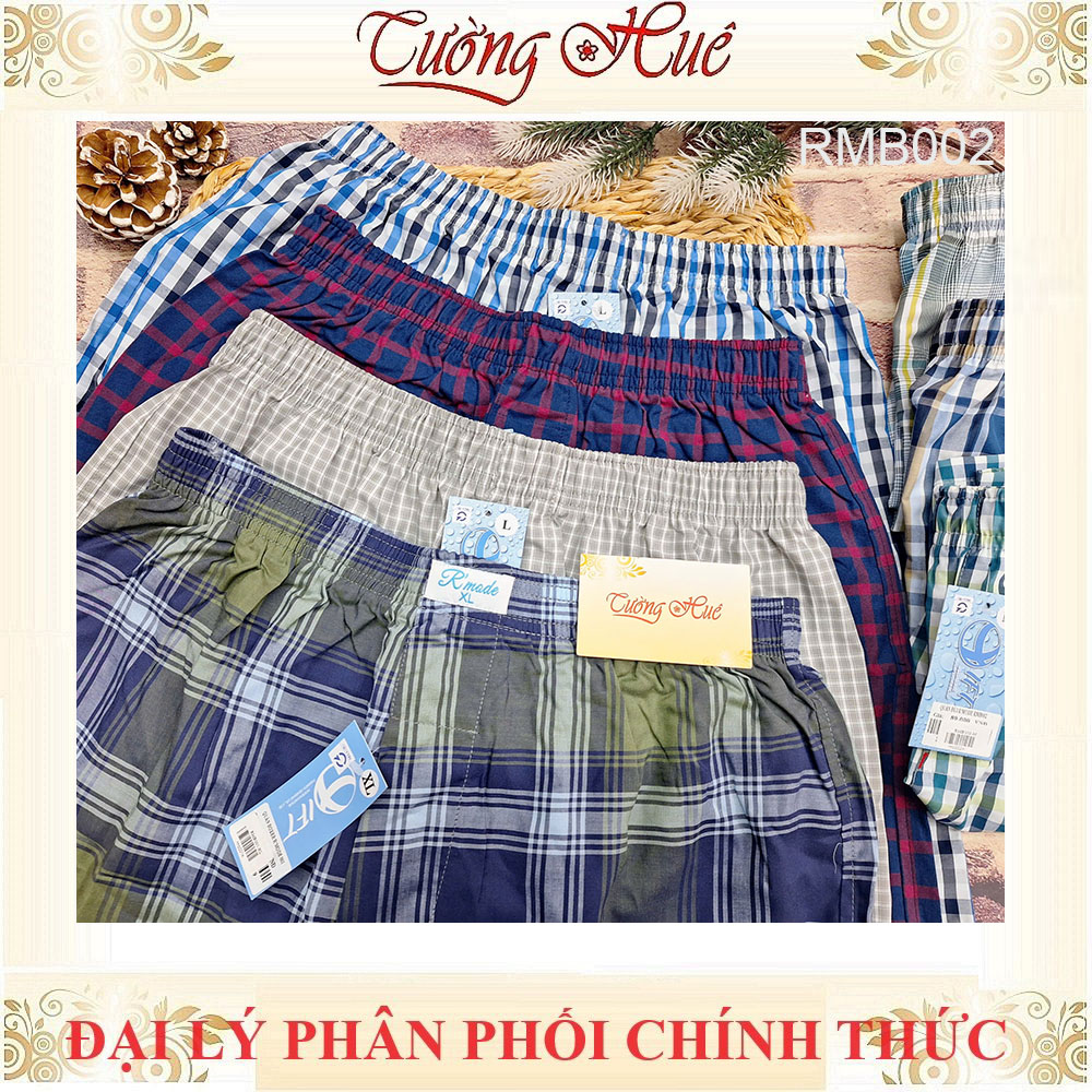 Quần Đùi Nam Mặc Nhà R'Mode RMB002 Họa Tiết Kẻ Sọc Ngẫu Nhiên