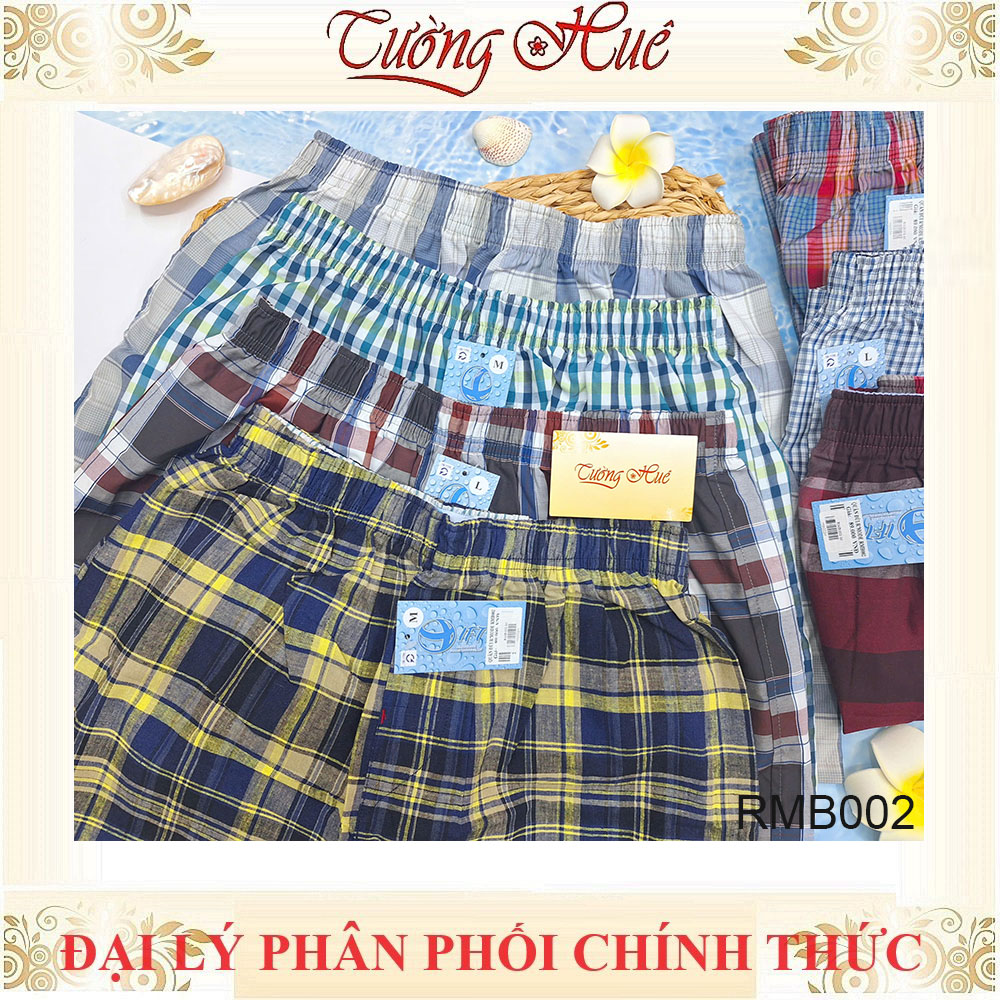 Quần Đùi Nam Mặc Nhà R'Mode RMB002 Họa Tiết Kẻ Sọc Ngẫu Nhiên