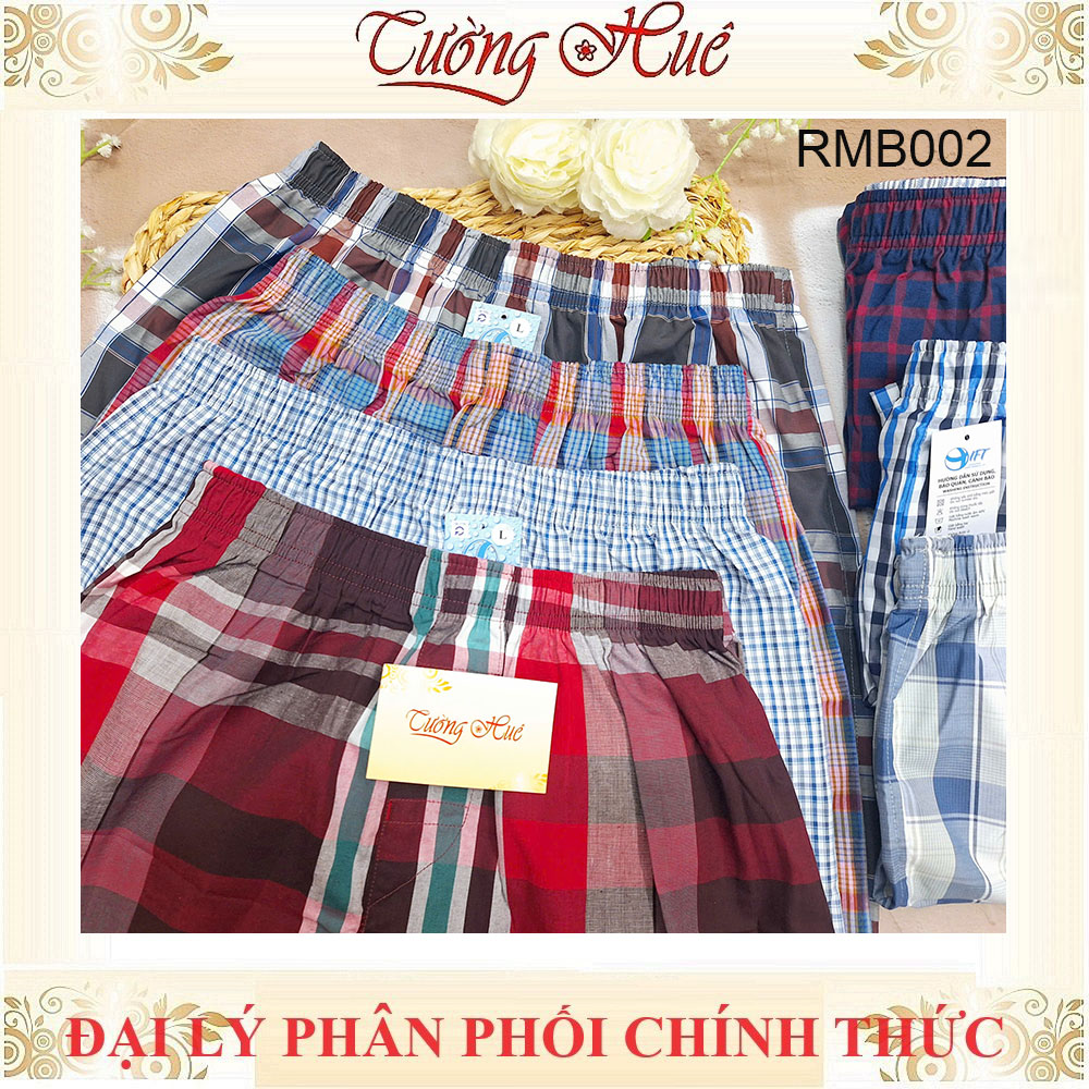 Quần Đùi Nam Mặc Nhà R'Mode RMB002 Họa Tiết Kẻ Sọc Ngẫu Nhiên