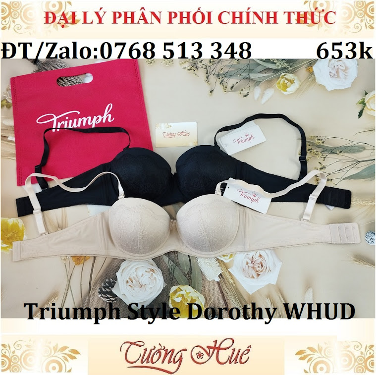 Áo lót nữ Triumph Style Dorothy WHUD có gọng cúp ngang nâng ren.