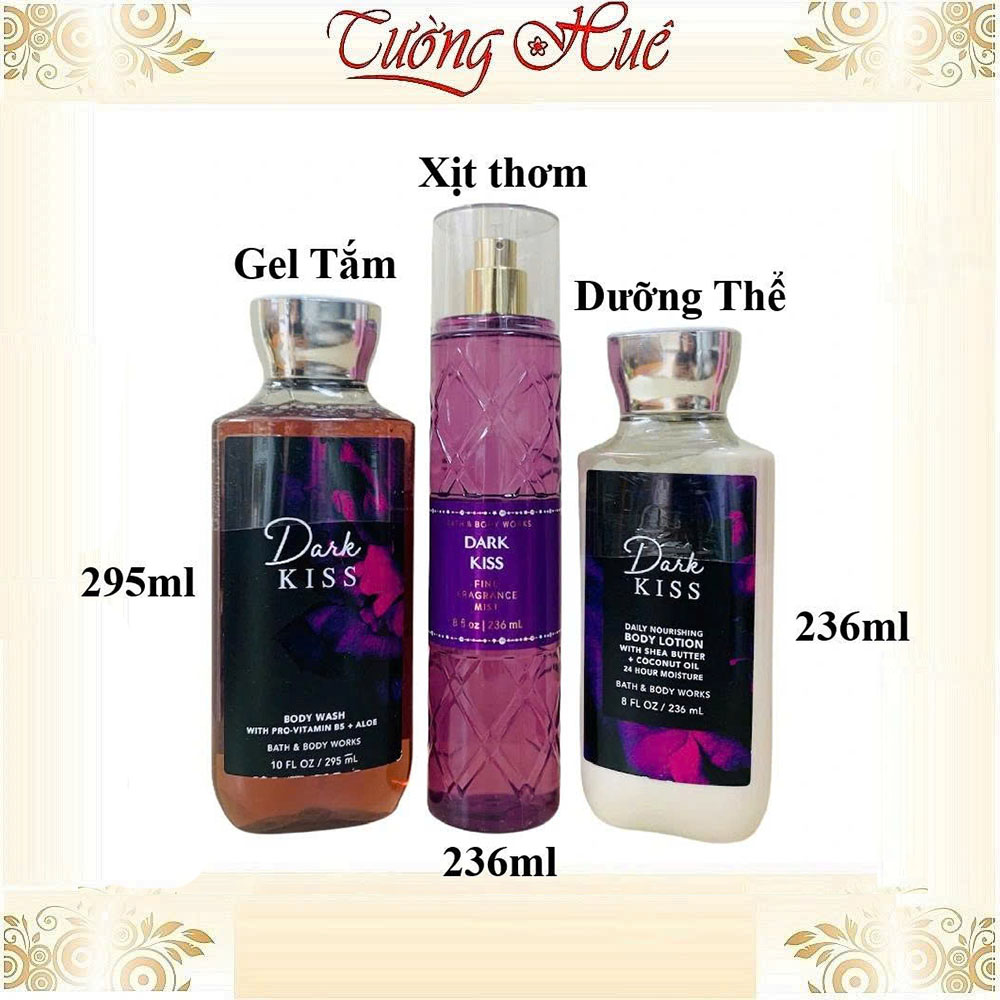 Tắm Dưỡng Xịt Bath & Body Works Dark Kiss (Có Lựa Chọn)