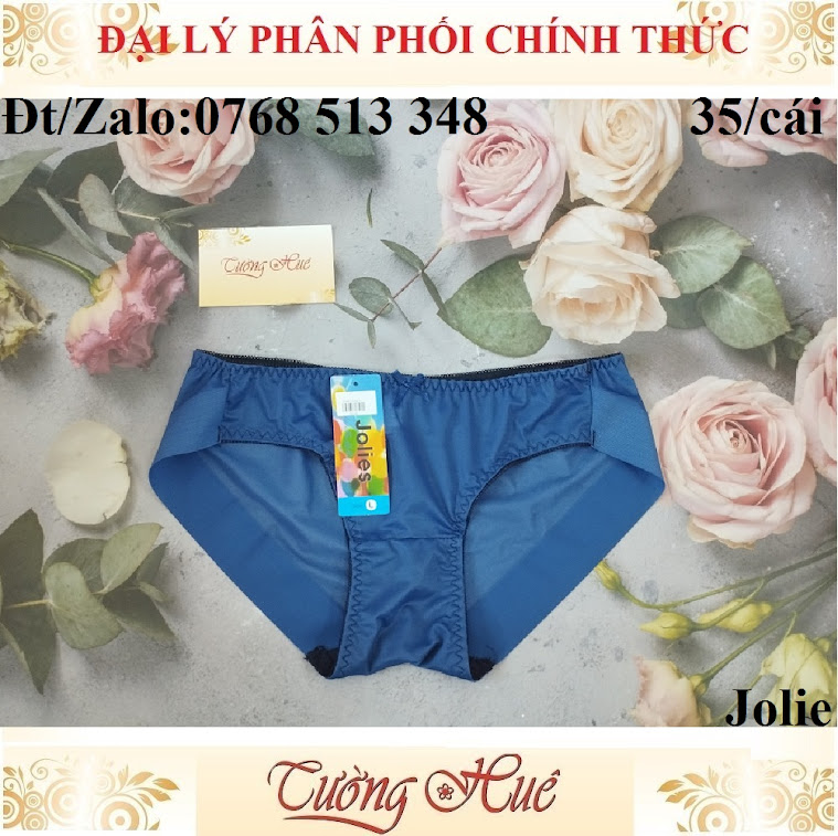 Quần lót nữ Jolies trơn lưng thấp không viền mông.