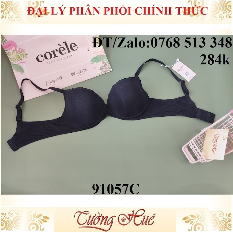 Áo lót nữ Marguerite-Paris 91057C trơn không gọng lưng chữ U.
